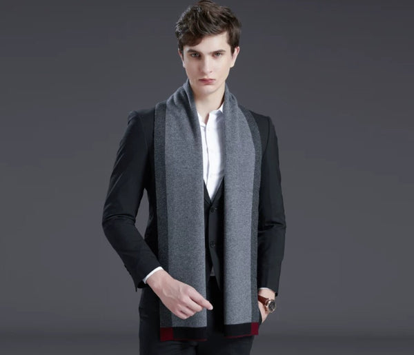 Casual Scarf Men, Men's Winter Scarf, Formal Men Scarf Styles, Modern Wool Scarf for Men, Men's Wool Scarf Winter, Business Wool Scarf for Gentleman