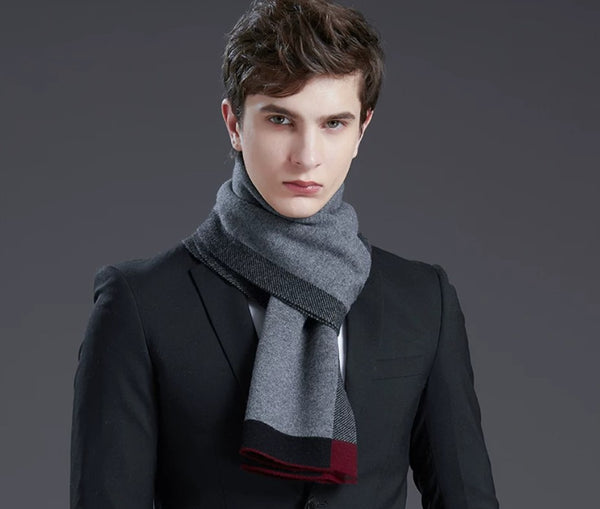 Casual Scarf Men, Men's Winter Scarf, Formal Men Scarf Styles, Modern Wool Scarf for Men, Men's Wool Scarf Winter, Business Wool Scarf for Gentleman