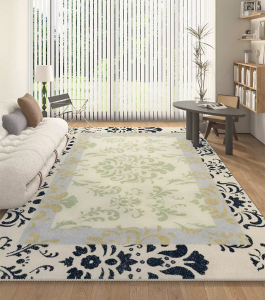 Entryway Modern Runner Rugs, Soft Contemporary Area Rugs Next to Bed, Abstract Area Rugs for Living Room, Modern Rugs for Dining Room-Paintingforhome