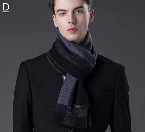 Wool Scarf for Gentleman, Thick Wool Scarf, Men's Winter Scarf, Men's Wool Scarf Winter, Fashion Scarf, Formal Men Scarf Styles, Business Casual Scarf Men-Paintingforhome