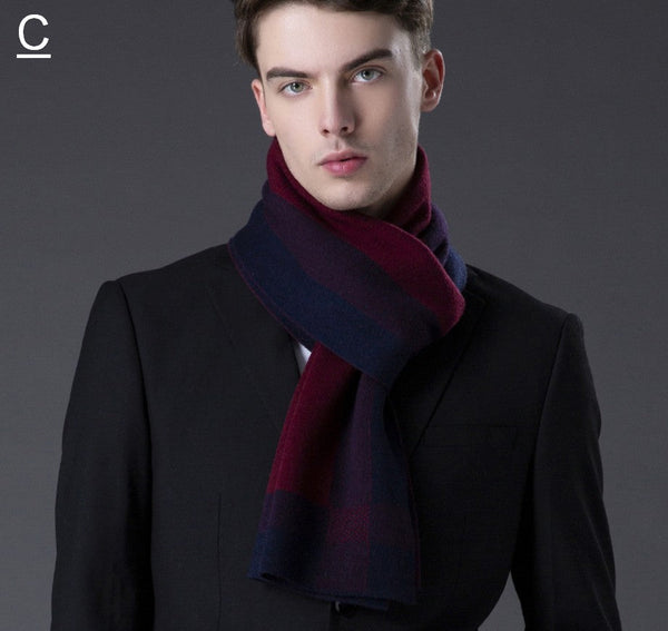 Men's Wool Scarf Winter, Wool Scarf for Gentleman, Thick Wool Scarf, Men's Winter Scarf, Fashion Scarf, Formal Men Scarf Styles, Business Casual Scarf Men-Paintingforhome