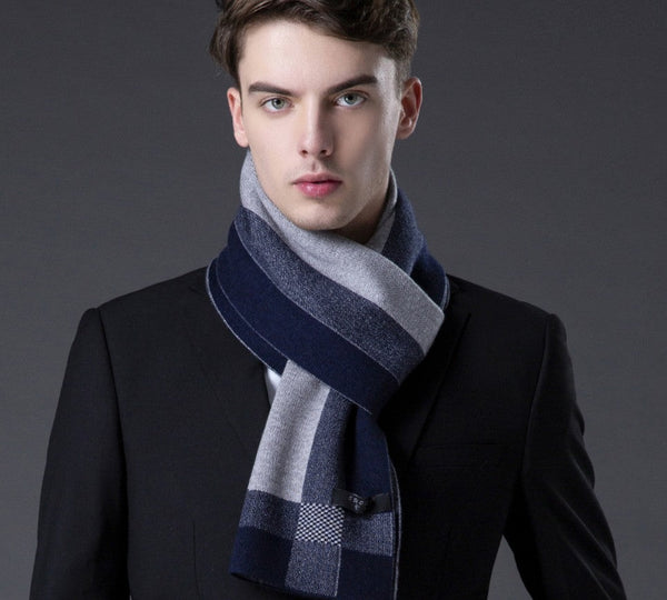 Men's Wool Scarf Winter, Wool Scarf for Gentleman, Thick Wool Scarf, Men's Winter Scarf, Fashion Scarf, Formal Men Scarf Styles, Business Casual Scarf Men-Paintingforhome