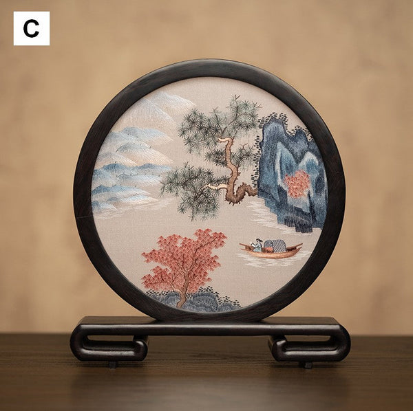 Traditional Chinese Suzhou Embroidery Ornament, Premium Souvenir, Exclusive Business Present Panda Embroidered Decor, Unique Birthday Gift-Paintingforhome