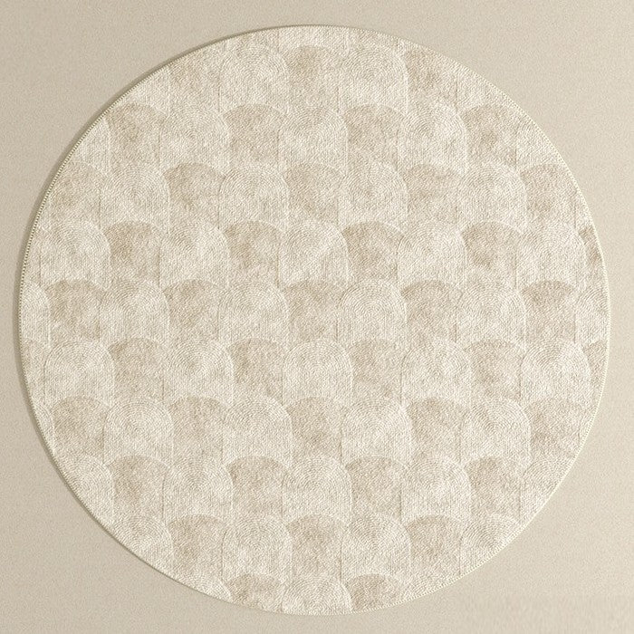 Round Area Rug for Dining Room, Coffee Table Rugs, Contemporary Area Rugs for Bedroom, Circular Modern Area Rug, Large Rugs for Living Room-Paintingforhome