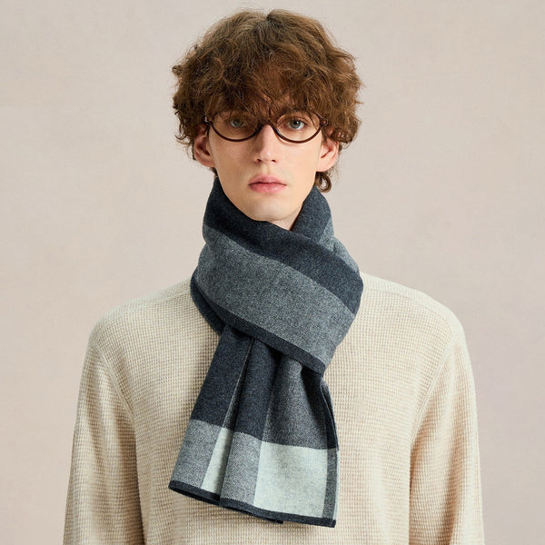 Men's Winter Soft Wool Scarves, Men's Wool Scarf Winter, Formal Men Scarf Styles, Casual Scarf for Men, Men's Winter Scarf, Business Wool Scarf for Gentleman