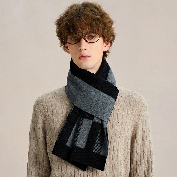 Men's Winter Soft Wool Scarves, Business Wool Scarf for Gentleman, Formal Men Scarf Styles, Men's Winter Scarf, Casual Scarf for Men, Men's Wool Scarf Winter