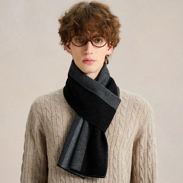 Formal Men Scarf Styles, Men's Winter Soft Wool Scarves, Men's Winter Scarf, Business Wool Scarf for Gentleman, Casual Scarf for Men, Men's Wool Scarf Winter