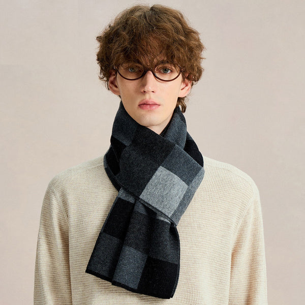 Soft Wool Scarf for Men, Wool Scarf for Gentleman, Men's Winter Scarf, Business Formal Men Scarf Styles, Casual Fashion Scarf for Men, Men's Wool Scarf Winter