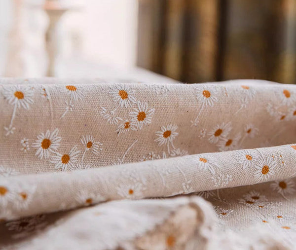 Rustic Flower Pattern Table Covers for Kitchen, Large Rectangle Tablecloth for Dining Room Table, Linen Rectangular Tablecloth for Oval Table, Country Farmhouse Tablecloth-Paintingforhome