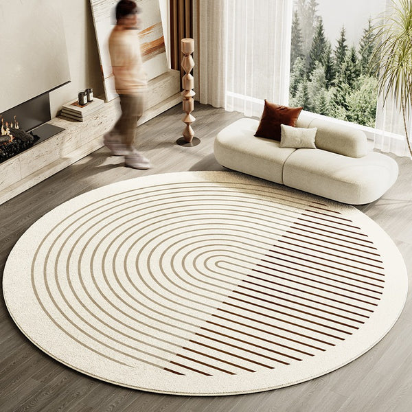 Living Room Modern Rugs, Contemporary Area Rugs for Bedroom, Floor Rugs under Coffee Table, Round Area Rug for Dining Room, Modern Area Rug for Entryway-Paintingforhome