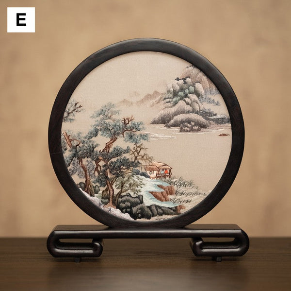 Traditional Chinese Suzhou Embroidery Ornament, Premium Souvenir, Exclusive Business Present Panda Embroidered Decor, Unique Birthday Gift-Paintingforhome