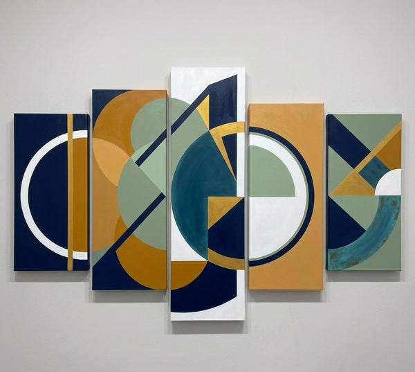 Colorful Abstract Paintings, Hand Painted Acrylic Art, Contemporary Canvas Paintings, Geometric Modern Art
