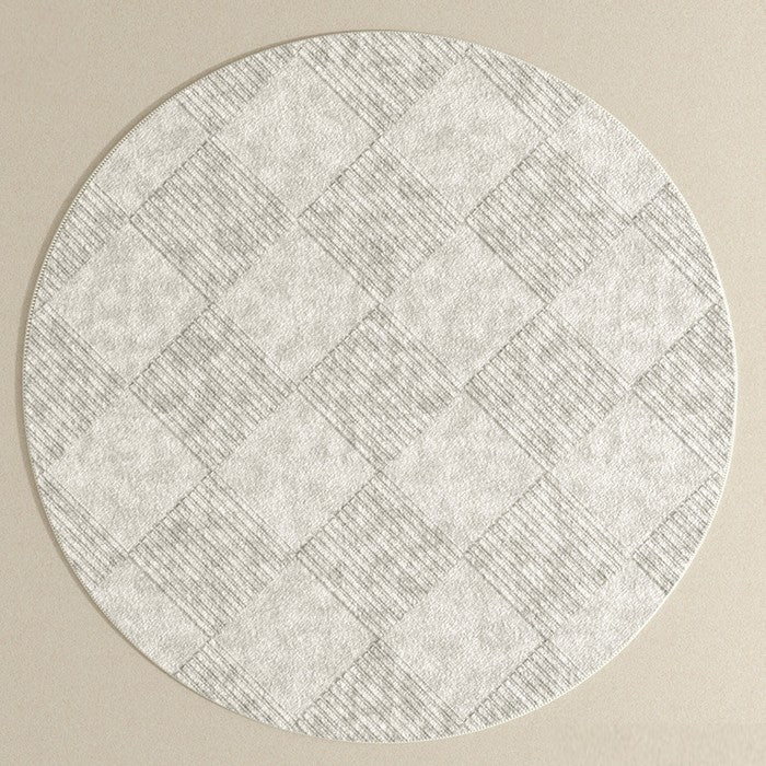 Geometric Circular Rugs for Dining Room, Living Room Contemporary Modern Rugs, Modern Rugs under Coffee Table, Abstract Modern Round Rugs for Bedroom-Paintingforhome