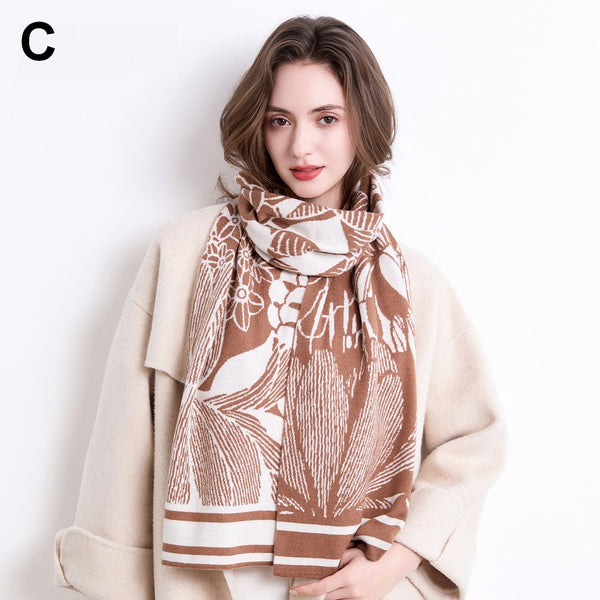 Modern Wool Scarf for Women, Casual Scarf for Women, Cold Weather Scarves, Soft Wool Scarf for Women