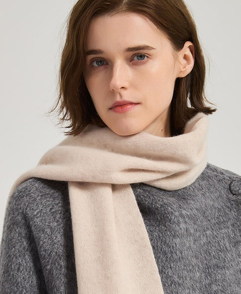 Birthday Gift for Girl, Beige Soft Cashmere Scarf for Women, Casual Scarf for Women, Modern Wool Scarf for Women, Cold Weather Scarves, Winter Wool Scarf