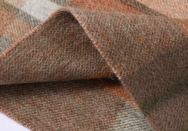 Warm Winter Scarf, Cold Weather Scarf, Soft Cashmere Scarf for Women, Checked Scarf Winter Wool Scarf, Elegant Wool Scarves, Holiday Scarf, Fashion Scarf, Christmas Gifts for Her-Paintingforhome