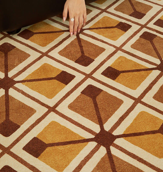 Bedroom Modern Round Rugs, Dining Room Contemporary Round Rugs, Modern Rug Ideas for Living Room, Circular Modern Rugs under Chairs-Paintingforhome