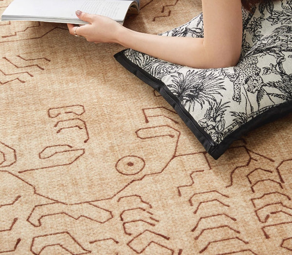 Modern Rugs for Dining Room, Bedroom Modern Rugs, Abstract Geometric Modern Rugs, Contemporary Modern Rugs for Living Room-Paintingforhome