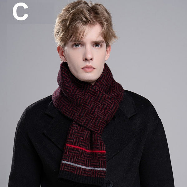 Modern Casual Scarf Men, Formal Men Scarf Styles, Men's Wool Scarf Winter, Business Wool Scarf for Gentleman, Men's Winter Scarf, Thick Wool Scarf for Men