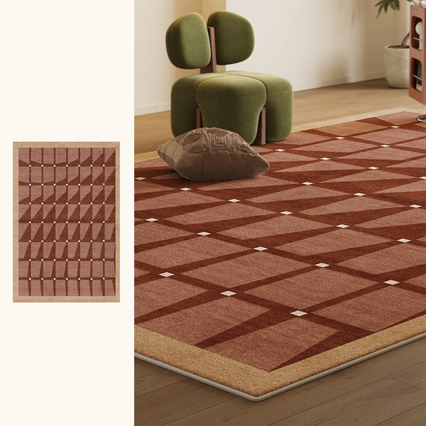 Modern Living Room Rug Ideas, Modern Rugs for Dining Room, Mid Century Modern Rugs Next to Bed, Thick Contemporary Rugs for Bedroom-Paintingforhome