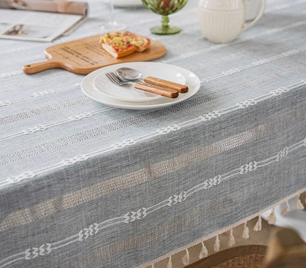 Rustic Table Covers for Kitchen, Linen Square Tablecloth for Sale, Country Farmhouse Tablecloth, Large Rectangle Tablecloth for Dining Room Table-Paintingforhome