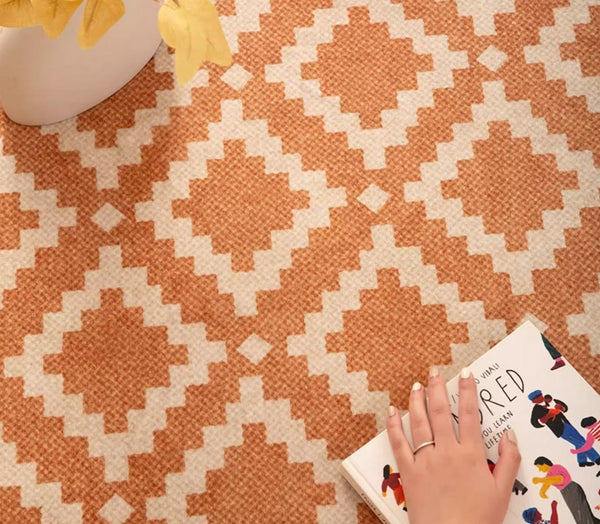 Abstract Modern Area Rugs for Bedroom, Contemporary Modern Rug for Living Room, Geometric Round Rugs for Dining Room, Circular Modern Rugs under Chairs-Paintingforhome