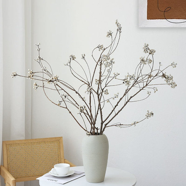 Dried Chinese Tallow Tree Twigs, Natural Decorations, 30 Inch Dried Long Twigs, Flower Arrangement, Handmade Artificial Flower, Natural Dried Branches-Paintingforhome