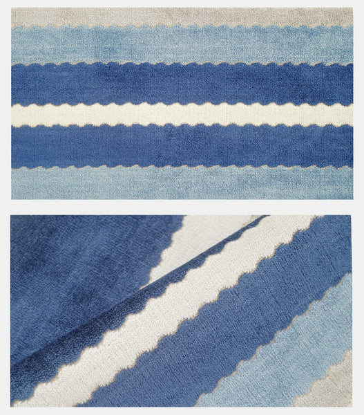 Contemporary Square Modern Throw Pillows for Couch, Large Abstract Blue Decorative Throw Pillows, Simple Throw Pillow for Interior Design, Modern Sofa Pillows-Paintingforhome