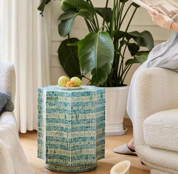 Shell Small Sofa Side Table, Contemporary Bedside Table, Bedside Small Side Table, Modern Side Table, Small End Table, Portable Casual Side Table, Creative Coffee Table, Contemporary Side Table-Paintingforhome