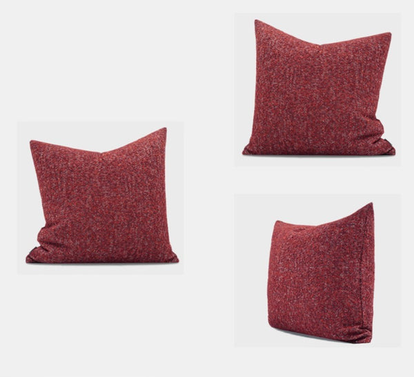 Large Abstract Throw Pillows for Couch, Contemporary Throw Pillow for Living Room, Red Modern Square Pillows, Modern Sofa Throw Pillows-Paintingforhome