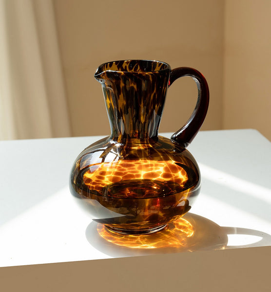 Mid Century Glass Vases, Centerpiece Contemporary Vases on Table, Handmade Modern Vases for Bedroom, Decorative Glass Vase, Modern Glass Vase for Flowers-Paintingforhome