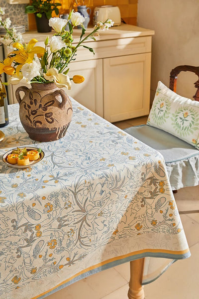 Rabbit Pigeon Pattern Table Covers for Round Table, Large Modern Rectangle Tablecloth for Dining Table, Farmhouse Table Cloth for Oval Table, Square Tablecloth for Kitchen-Paintingforhome