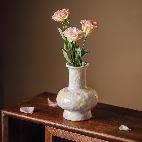 Modern Bouquet Flower Vases, Handmade Water Holding Flower Vases, Centerpiece on Dining Table, Large Flower Vase on Table, Pottery Flower Vases-Paintingforhome