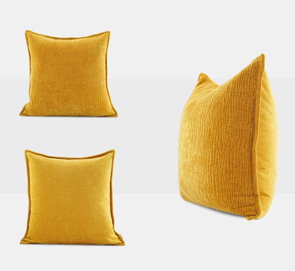 Contemporary Modern Pillows for Couch, Large Modern Sofa Cushion, Yellow Decorative Pillow Covers, Simple Decorative Throw Pillows for Living Room-Paintingforhome