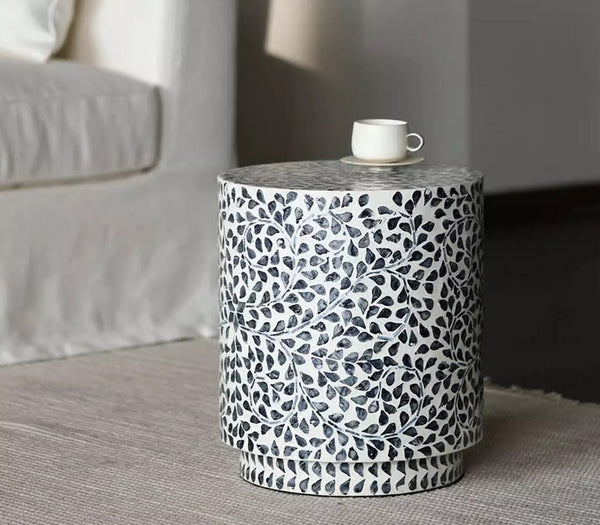 Portable Casual Side Table, Contemporary Round Side Table, Creative Coffee Table, Bedside Small Side Table, Shell Small Sofa Side Table, Contemporary Side Table-Paintingforhome