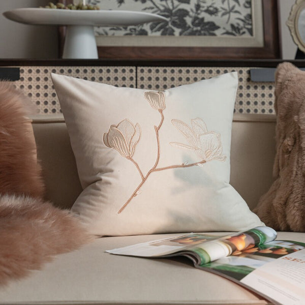 Modern Decorative Pillows for Bedroom, Decorative Pillow Arrangement Ideas for Couch, Embroidered Butterfly Pillow Covers, Large Decorative Throw Pillows for Living Room-Paintingforhome