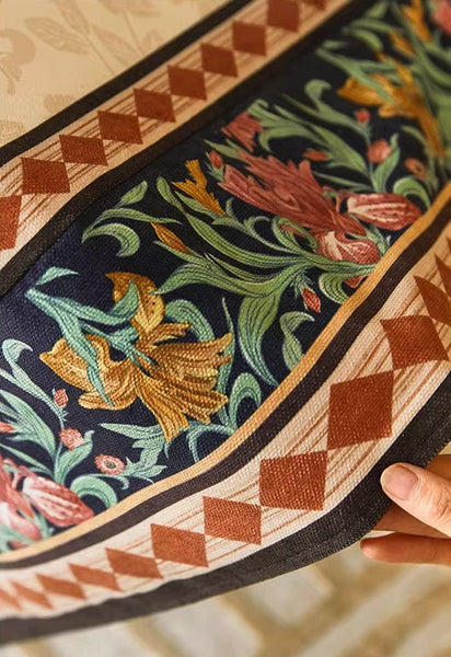 Long Large Modern Rectangular Tablecloth for Dining Room Table, Mid Century Tablecloth for Round Table, Flower Farmhouse Table Covers, Square Tablecloth for Kitchen-Paintingforhome