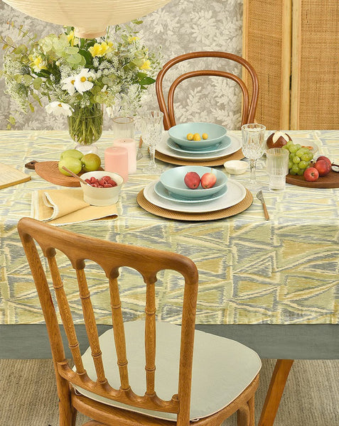 Geometric Modern Table Covers for Kitchen, Extra Large Rectangle Tablecloth for Dining Room Table, Country Farmhouse Tablecloths for Oval Table-Paintingforhome