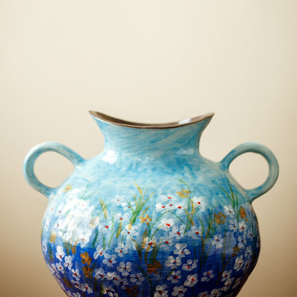 Large Flower Vases on Table, Modern Pottery Flower Vases, Centerpiece on Dining Table, Handmade Water Holding Flower Vases, Pottery Bud Vases-Paintingforhome