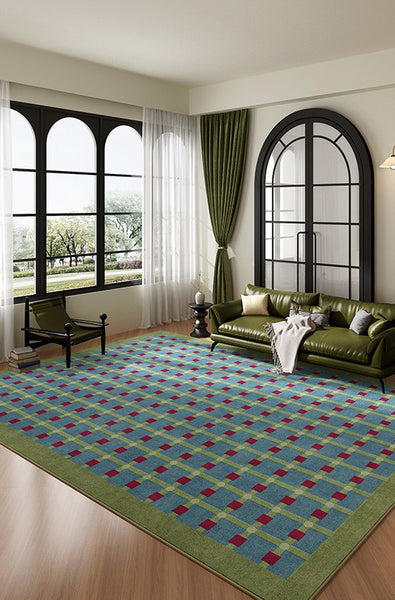 Contemporary Modern Rugs for Living Room, Mid Century Modern Rugs, Colorful Absract Rugs for Bedroom, Minimalist Geometric Rugs for Living Room-Paintingforhome