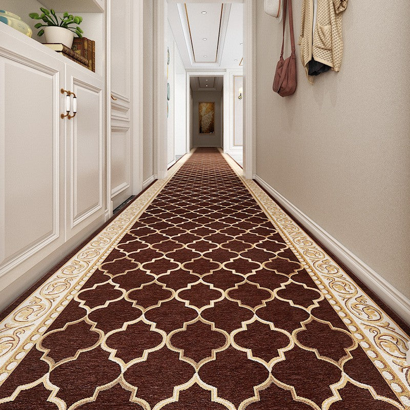 Stain-resistant Non Slip Kitchen Runner Rugs, Modern Extra Long Hallway Runners, Easy Care Entryway Brown Runner Rugs, Long Narrow Runner Rugs, Entrance Hallway Runners, Hallway Runners-Paintingforhome
