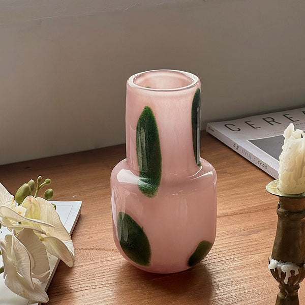 Handmade Glass Bud Vases, Flower Vases on Table, Vintage Small Glass Flower Vases, Water Holding Flower Vases-Paintingforhome