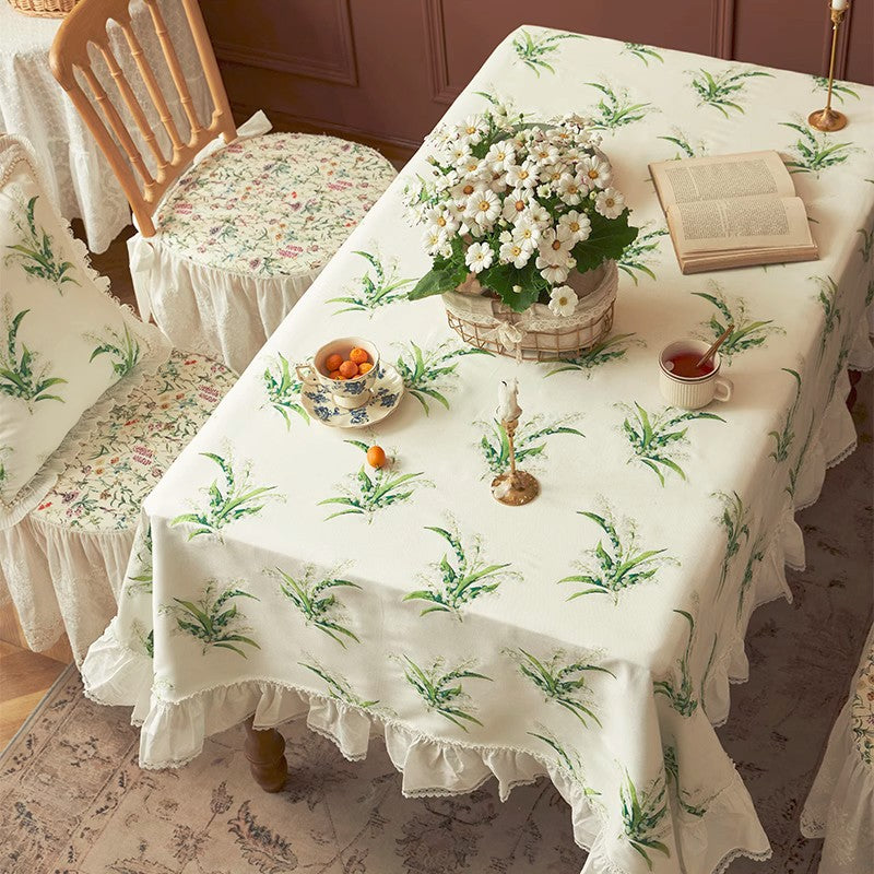 Rectangle Tablecloth Pattern Cotton Embroidery Lace Rectangle Tablecloth for Dining Room Table, Far ...
