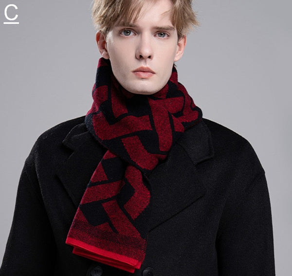 Wool Scarf for Gentleman, Thick Wool Scarf, Men's Winter Scarf, Casual Scarf Men, Men's Wool Scarf Winter, Fashion Scarf, Business Formal Men Scarf Styles-Paintingforhome