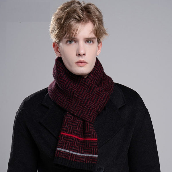Men's Winter Scarf, Thick Wool Scarf for Men, Modern Casual Scarf Men, Formal Men Scarf Styles, Men's Wool Scarf Winter, Business Wool Scarf for Gentleman