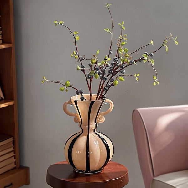 Modern Glass Flower Vases, Glass Flower Vases, Handmade Glass Bud Vases, Water Holding Flower Vases, Flower Vases on Table-Paintingforhome