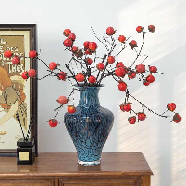 Handmade Liuli Vases, Centerpiece Vases on Table, Colored Glaze Vase for Modern Home Decor, Glass Bud Vases, Bouquet Flower Vase-Paintingforhome