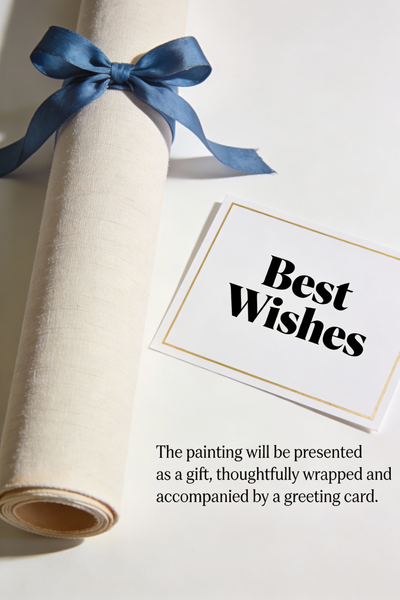 Hand Painted Canvas Art, Little Cottage on a Verdant Hillside, Original Wall Paintings, Small Landscape Paintings, Original Artwork Small Paintings, On Canvas Small Wall Paintings-Paintingforhome