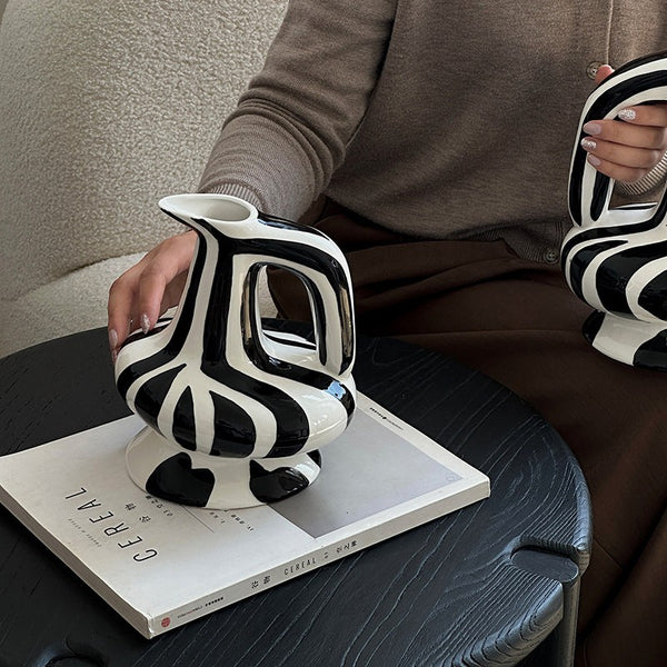 Porcelain Bud Vases, Handmade Water Holding Flower Vases, Modern Ceramic Flower Vases, Small Flower Vases on Table-Paintingforhome