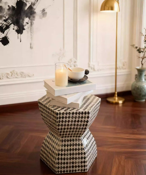 Modern Side Table, Bedside Small Side Table, Contemporary Bedside Table, Small End Table, Shell Small Sofa Side Table, Portable Casual Side Table, Creative Coffee Table, Contemporary Side Table-Paintingforhome
